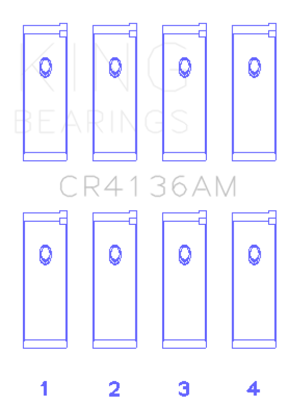 Nissan SR20DE Connecting Rod Bearing Set - King Engine Bearings - Size +0.50 - `91-`02 Nissan SR20DE Connecting Rod Bearing Set - King Engine Bearings - Size +0.50 - `91-`02